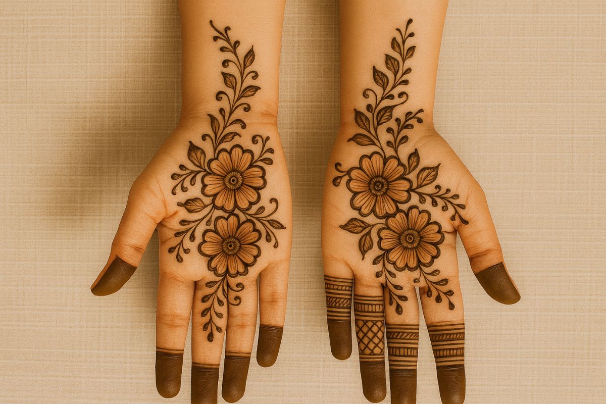 Ai Floral Mehndi Design
