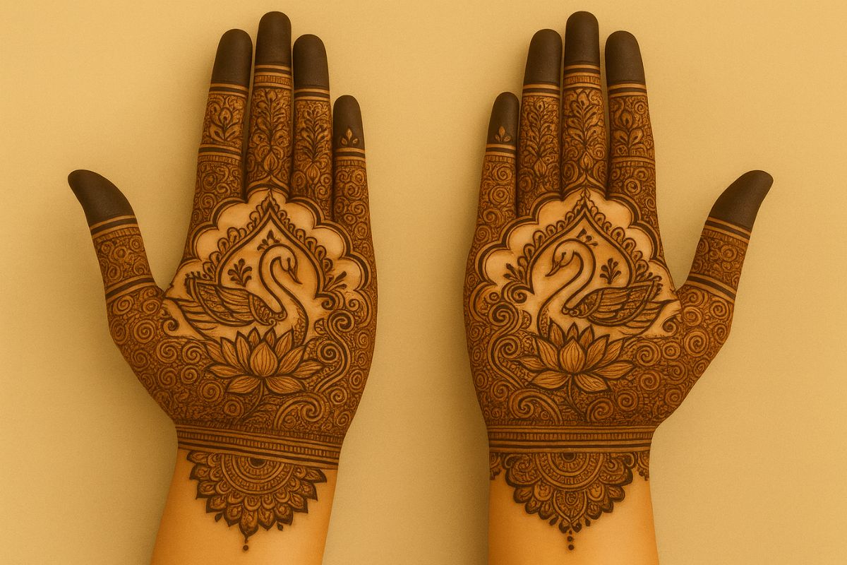 Ai Swan Mehndi Design