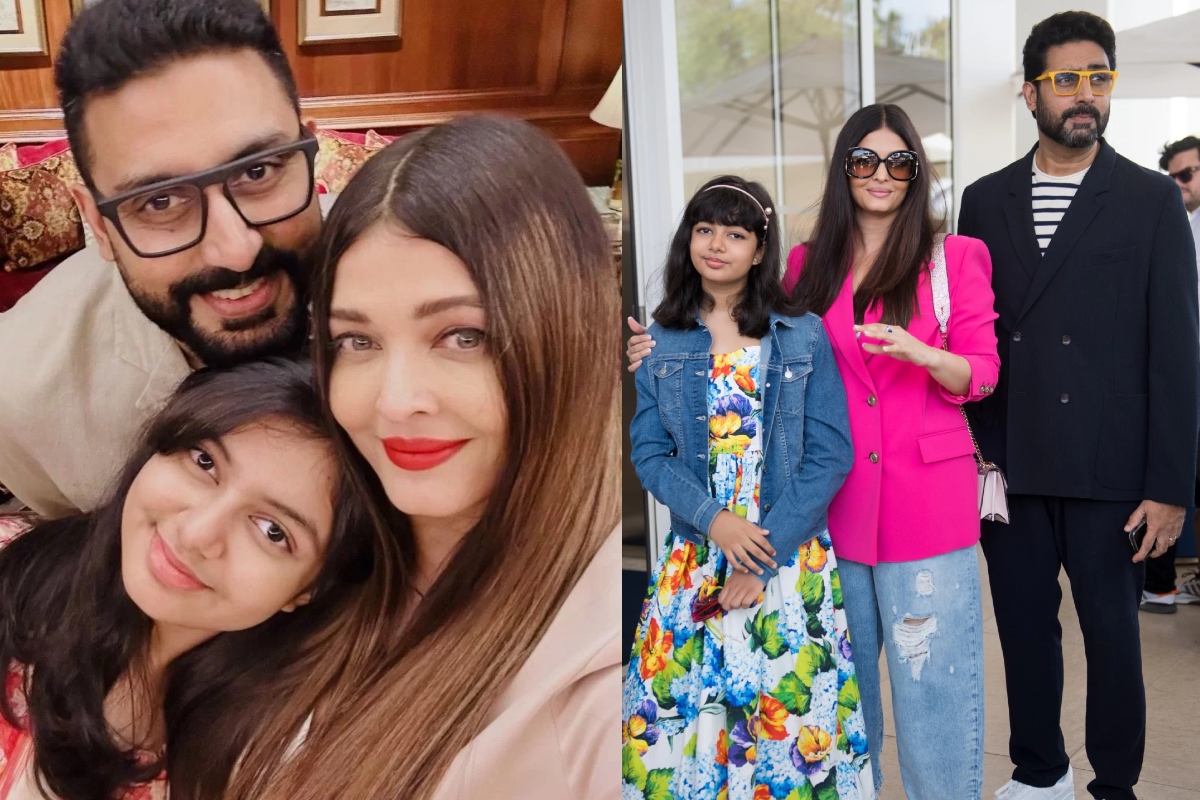Abhishek Bachchan With Wife And Daughter