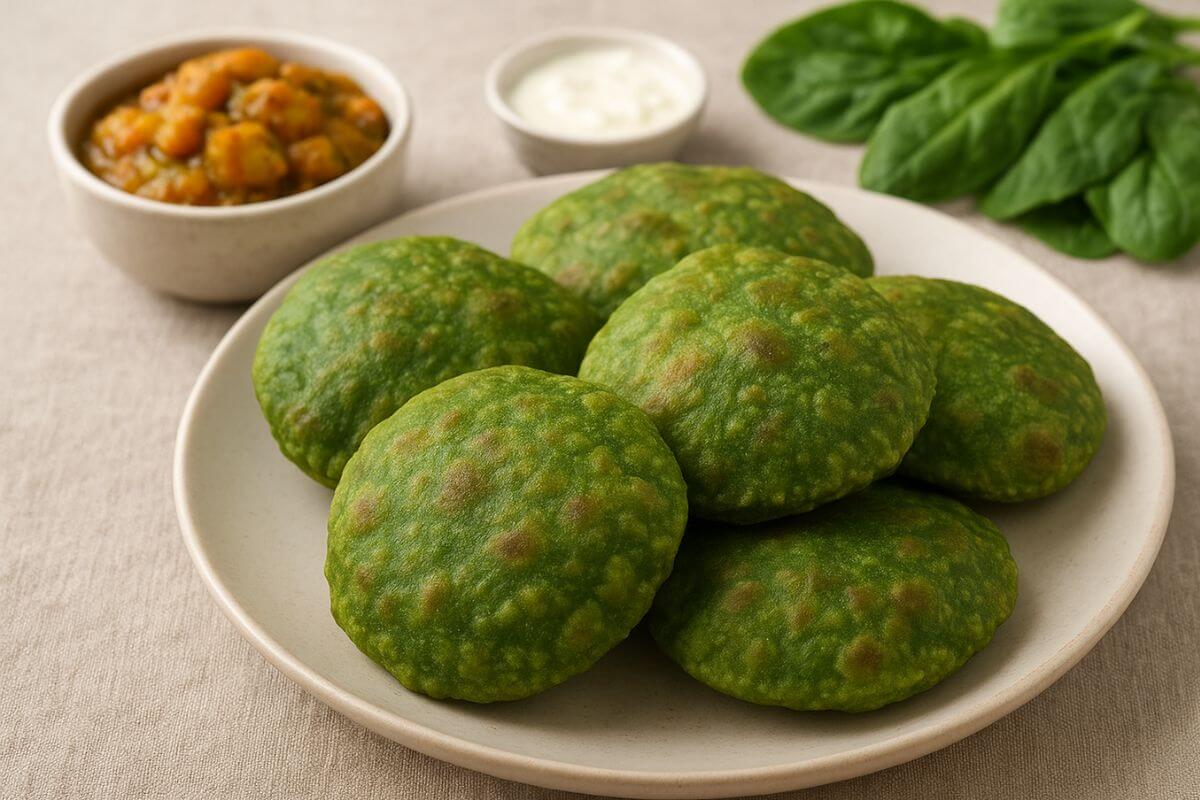 Aloo-Palak Puri Recipe