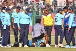 Kkr के स्टार को Vijay Hazare Trophy मैच में लगी सिर पर गंभीर चोट, अस्पताल में भर्ती