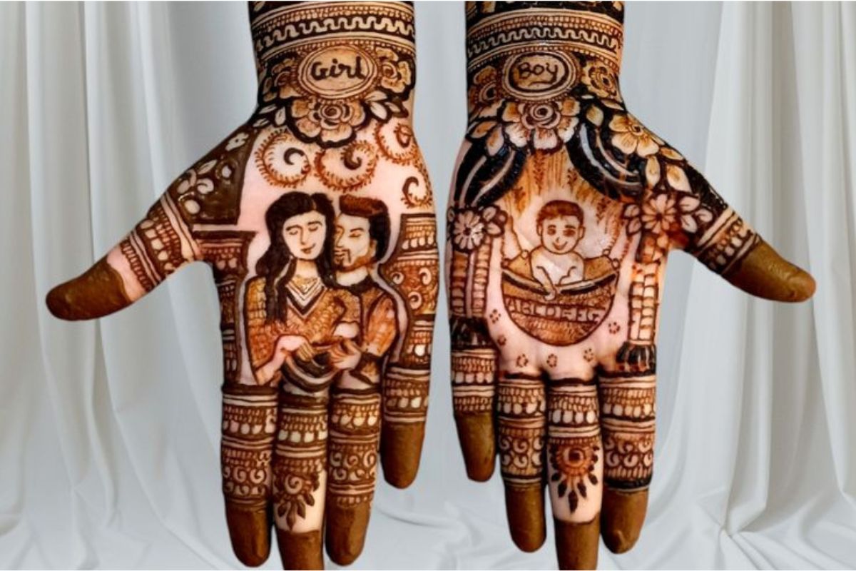 Baby Portrait Mehndi Design