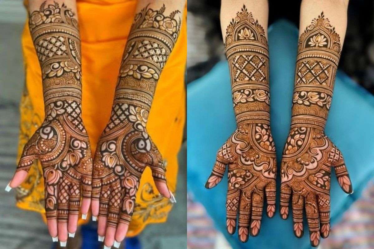 2025 के टॉप 10 ब्राइडल मेहंदी डिजाइन, फुल हैंड से एआई तक 5 Bridal Ai Mehndi Design Full Hand