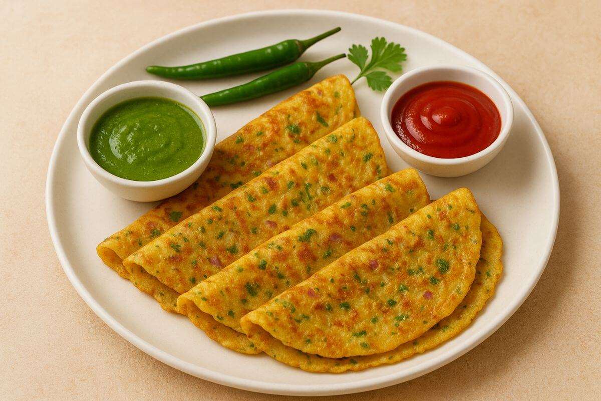 Chawal-Pyaz Ka Chilla