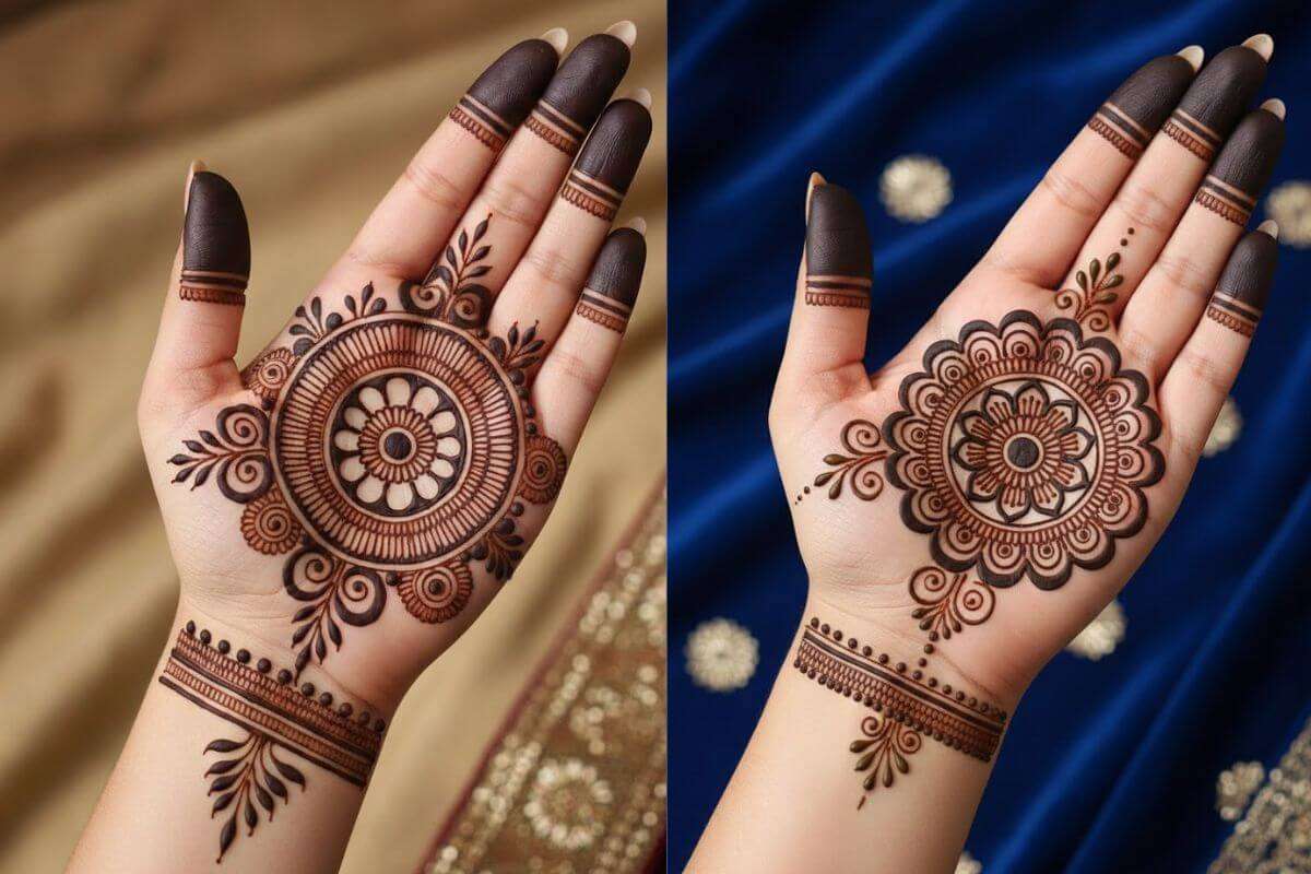 Circle Mehndi Design: हाथों की खूबसूरती बढ़ाएं इन लेटेस्ट सर्कल मेहंदी डिजाइनों के साथ, रचने के बाद लगेंगे शानदार 1 Arabic Circle Mehndi Design For Hand