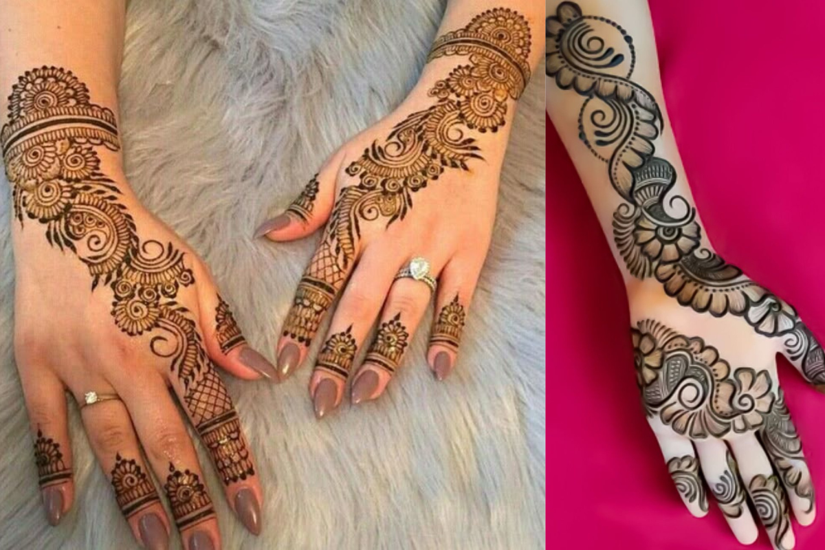 Bel Mehndi Designs: हाथों पर बेल की तरह लिपटती ये खूबसूरत और ट्रेंडिंग मेहंदी डिजाइन्स, हर फंक्शन के लिए परफेक्ट 1 Classic Bel Mehndi Design