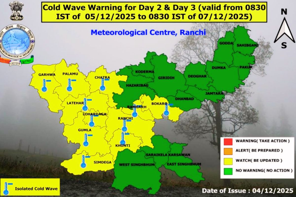 Cold Wave Alert Jharkhand Weather IMD Update 1