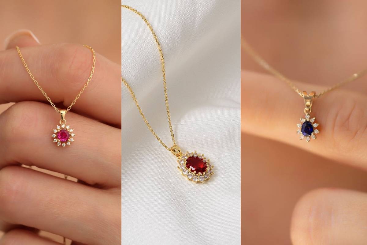 Coloured Gemstone Pendants