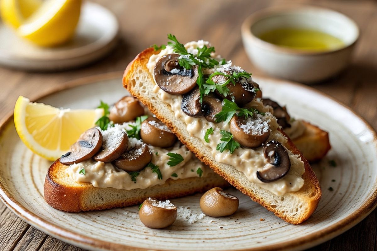 Creamy Mushroom Toast for Breakfast