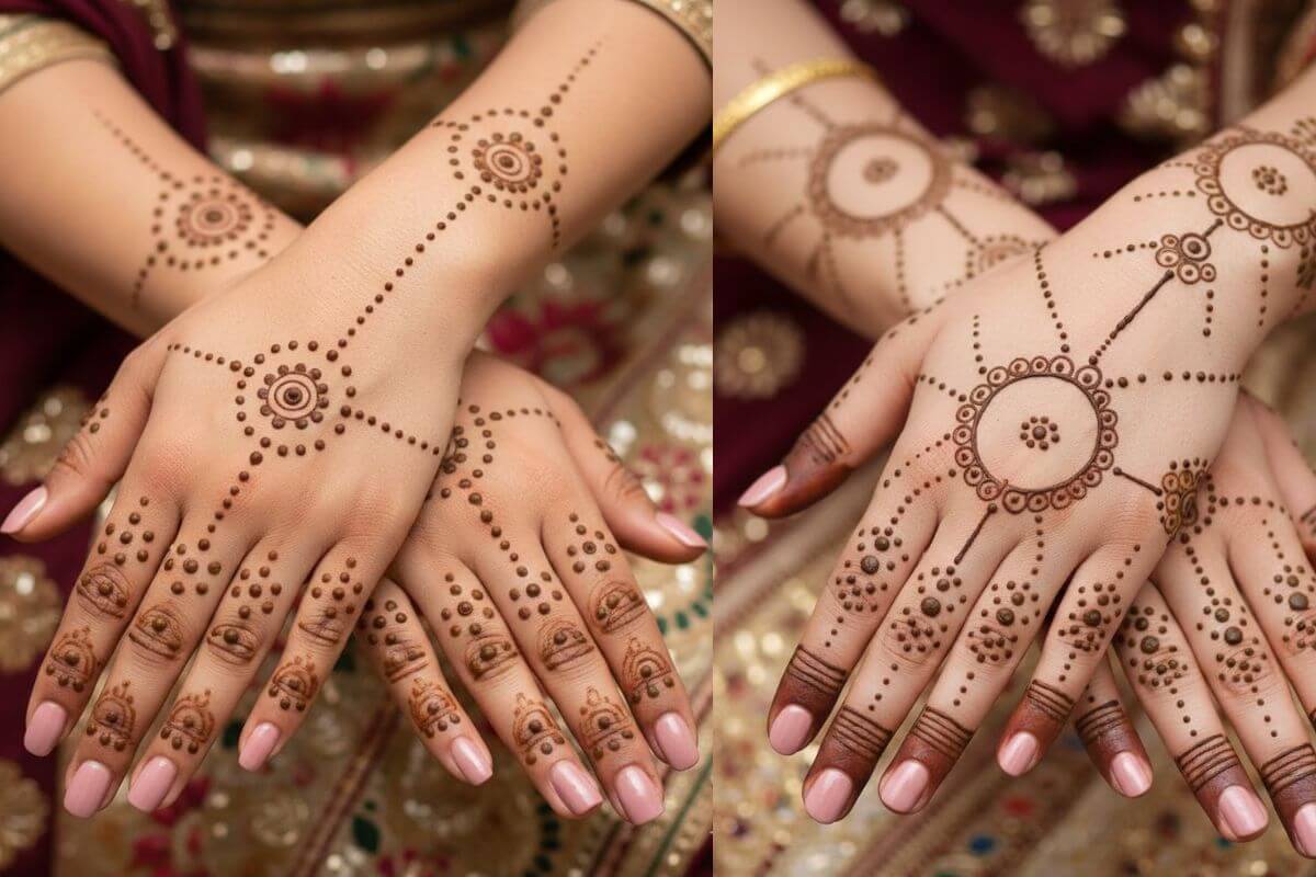 Circle Dot Mehndi Design 