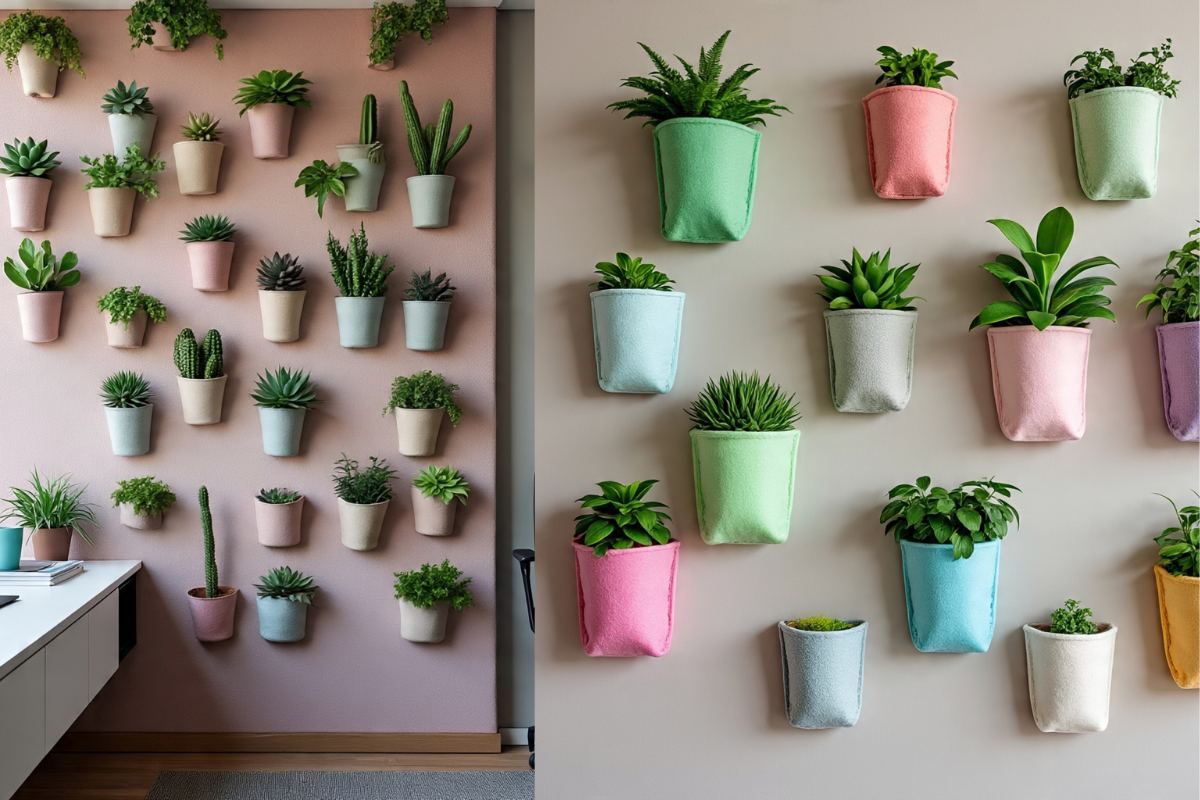 Felt Pocket Plant Wall