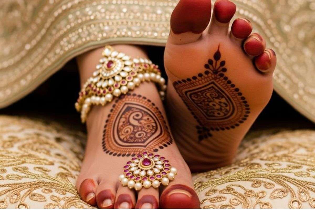 Foot Mehndi Design 2026:पैरों में लगाए लेटेस्ट और सिंपल मेहंदी डिजाइन 4 Foot Mehndi Design 2026 3