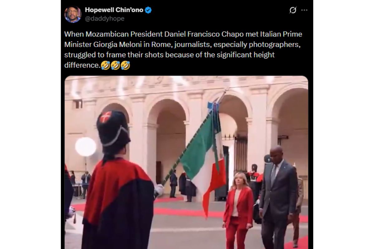 Italian Prime Minister Giorgia Meloni With Mozambican President Daniel Chapo 1 1