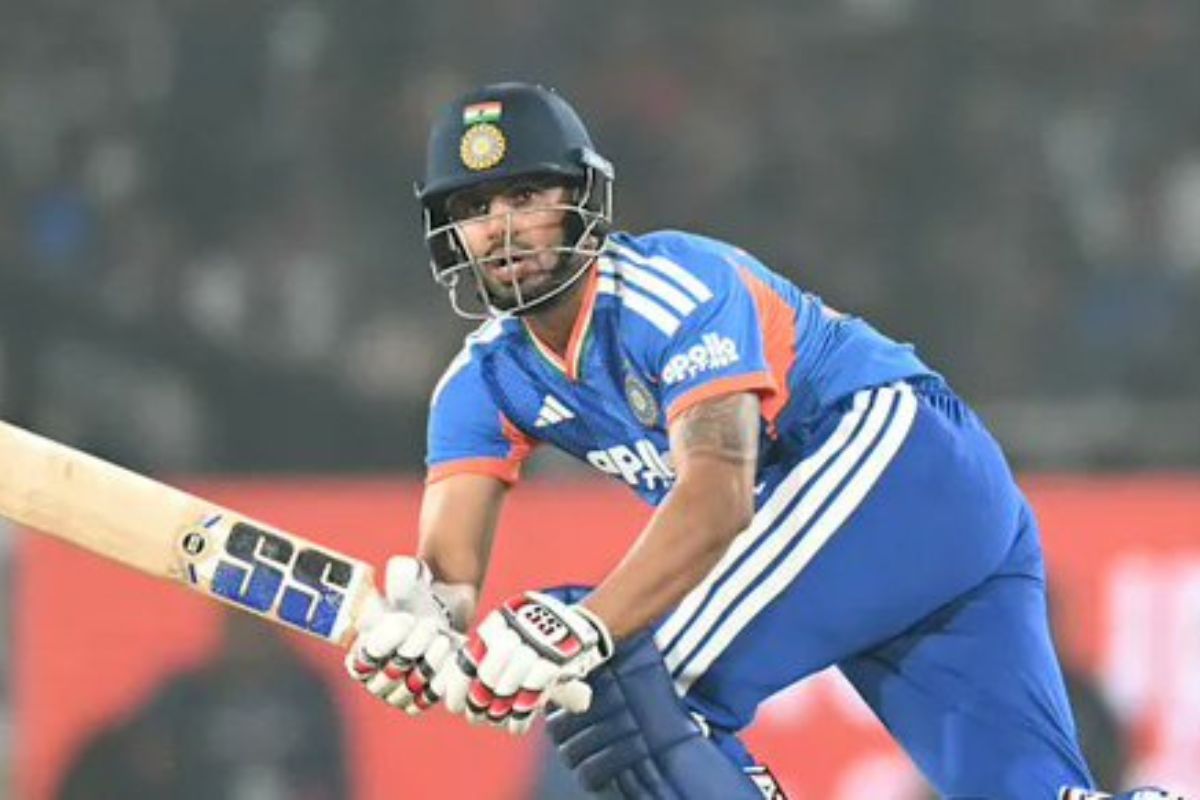 Jitesh Sharma Playing Shot against SA