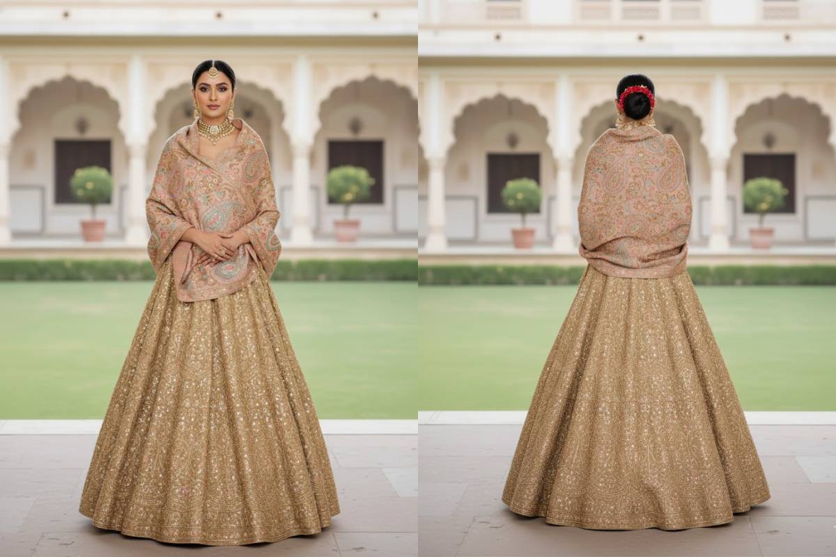 New Bridal Shawl Designs For Wedding: दुल्हन के लिए देखें नए ब्राइडल शॉल ट्रेंड्स सर्दियों के लिए 4 Traditional Kashmiri Shawl For Bride With Detailed Paisley Embroidery – Luxury Bridal Kashmiri Shawl Design