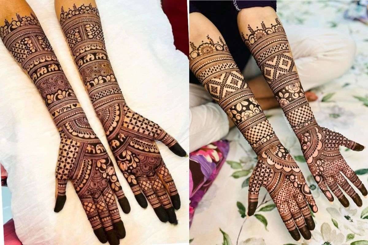 2025 के टॉप 10 ब्राइडल मेहंदी डिजाइन, फुल हैंड से एआई तक 1 Latest Bridal Ai Mehndi Design Full Hand