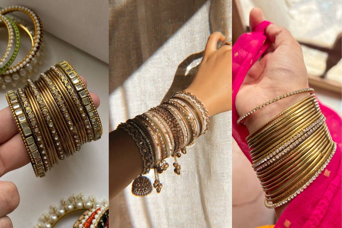 Metal Raindrop Bangles Design