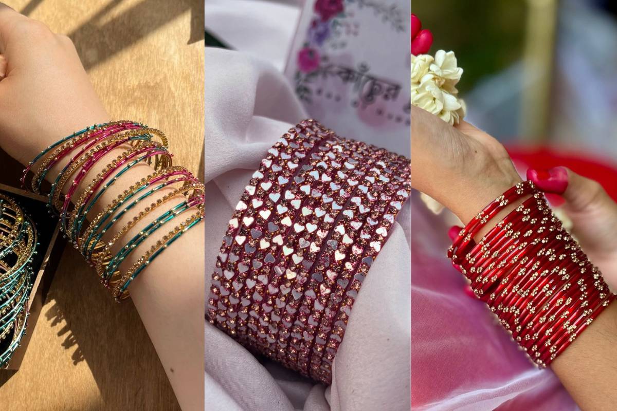 Mirror Raindrop Bangles Design