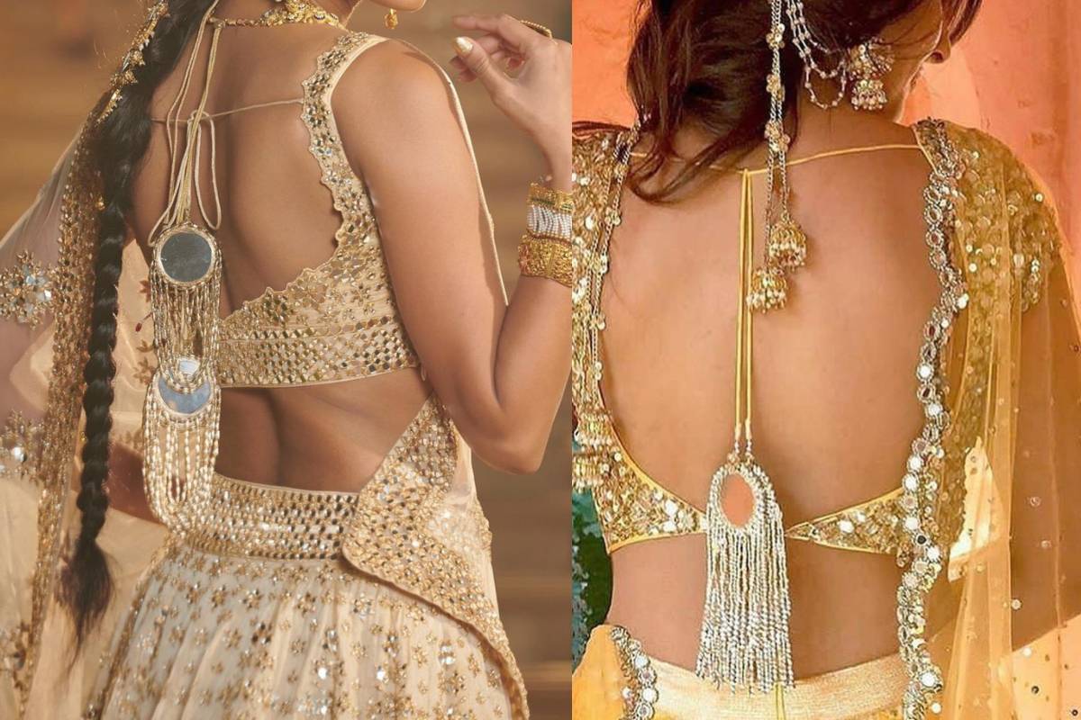 Mirror‑Work Latkan For Blouse