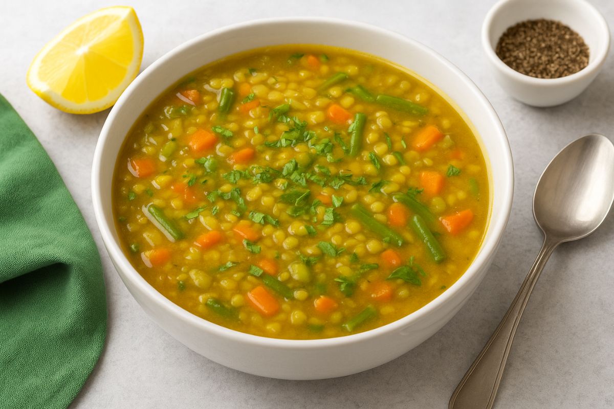 Moong Dal and Mix Veg Soup