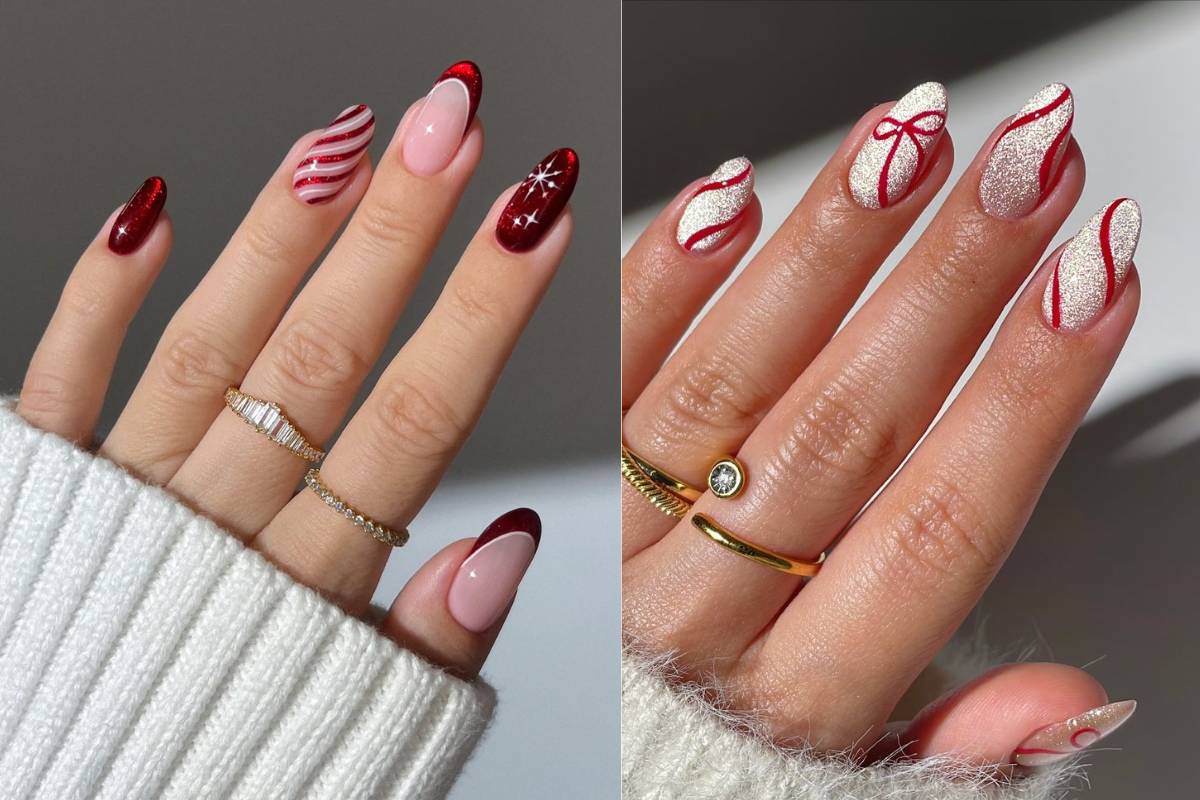 Christmas Nail Art Ideas: क्रिसमस के लिए देखें सबसे प्यारे और ग्लैमरस नेल आर्ट डिजाइंस - रेड, व्हाइट, ग्लिटर और सांता थीम डिजाइंस 1 New Christmas Nail Art Designs Min