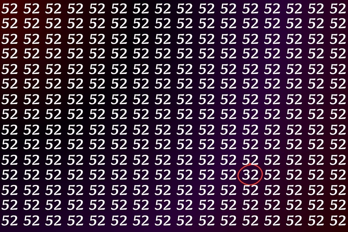 लाल रंग के घेरे में है 32