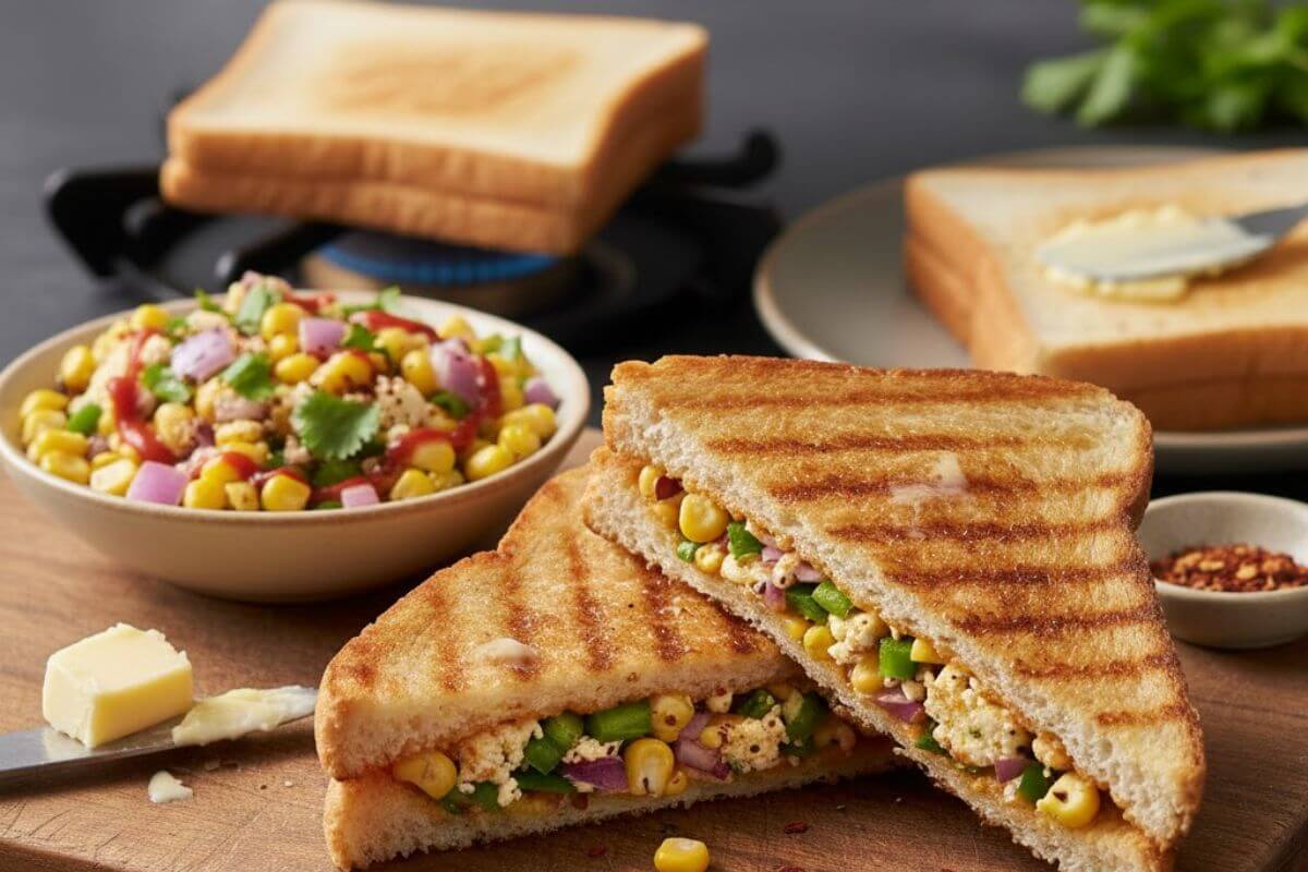 Paneer Corn Sandwich