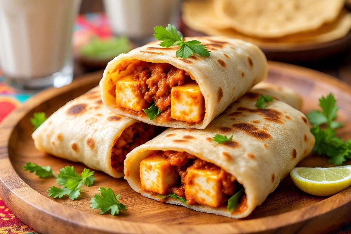Paneer Kathi Rolls Recipe for Snacks