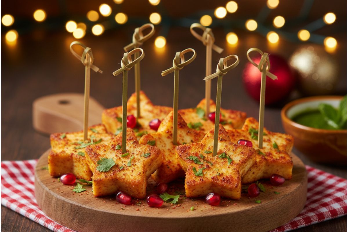 Christmas Party Snacks:मेहमानों का दिल जीत लेंगी ये 5 झटपट क्रिसमस पार्टी स्नैक्स रेसिपीज 3 Paneer Star Bites