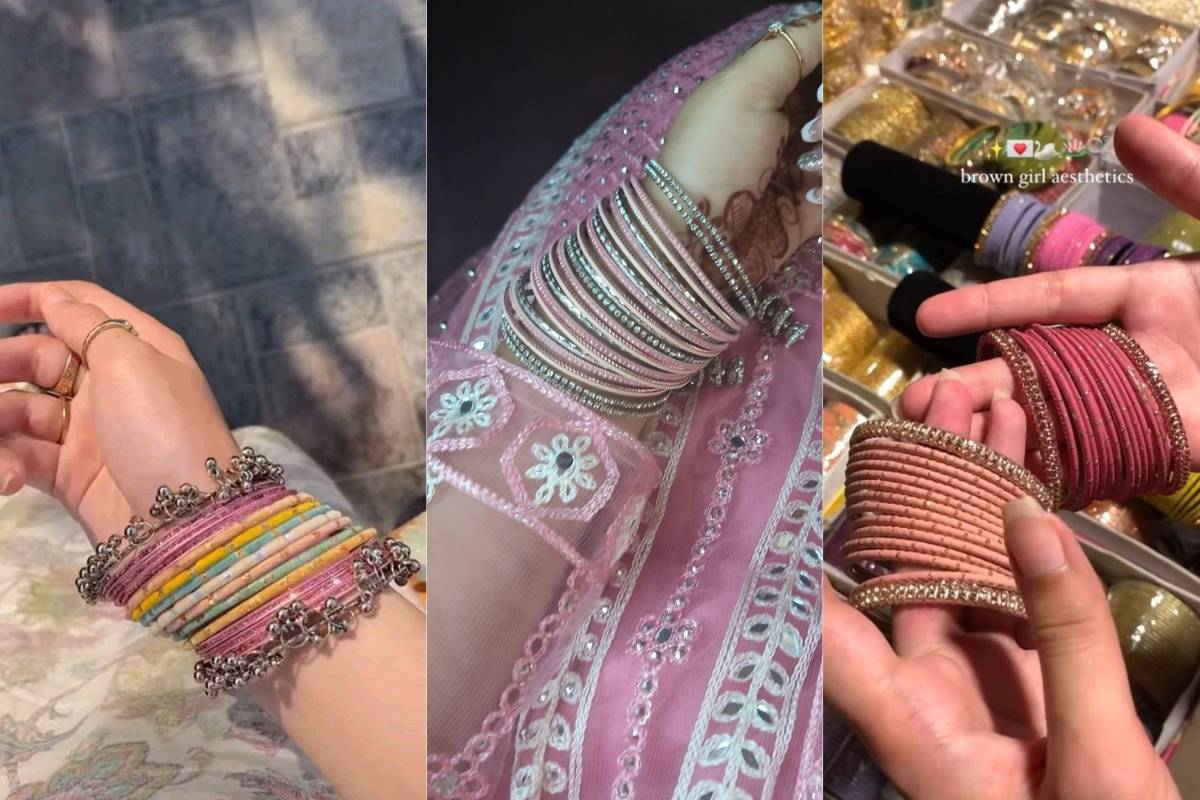 Pastel Shades Raindrop Bangles Design