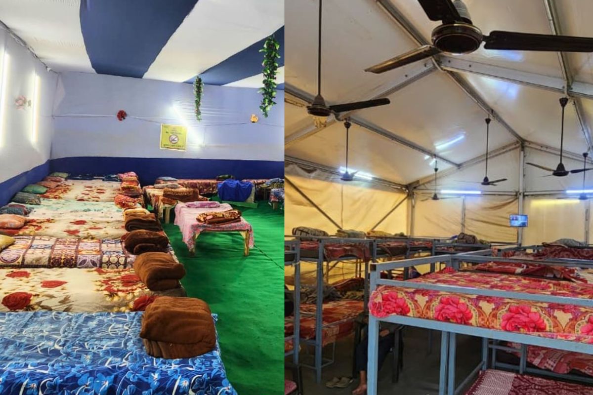 Bihar News German hangar tents TV beds facilities for destitute