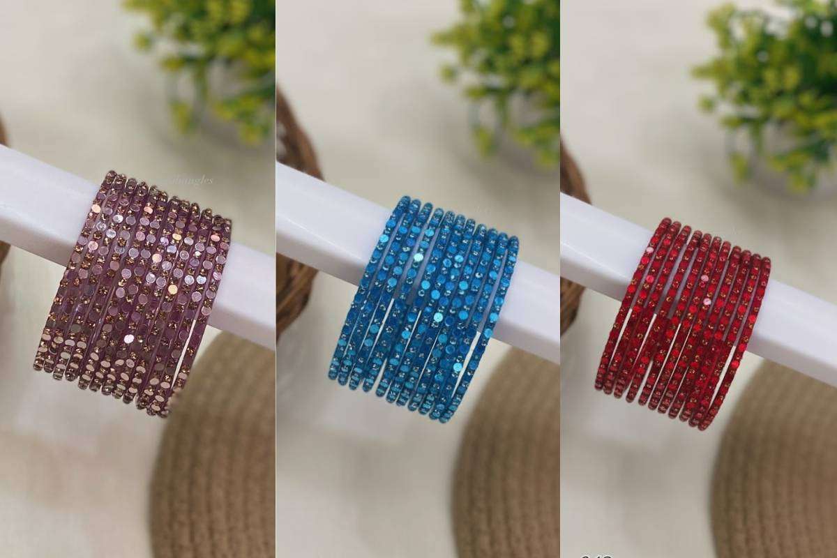 Raindrop Glass Bangles Design