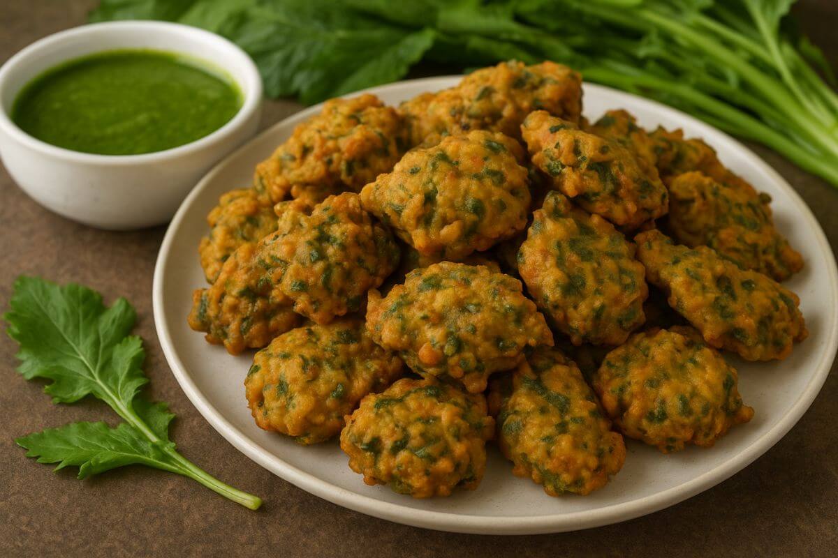 Sarso Ke Saag Ka Pakora Recipe