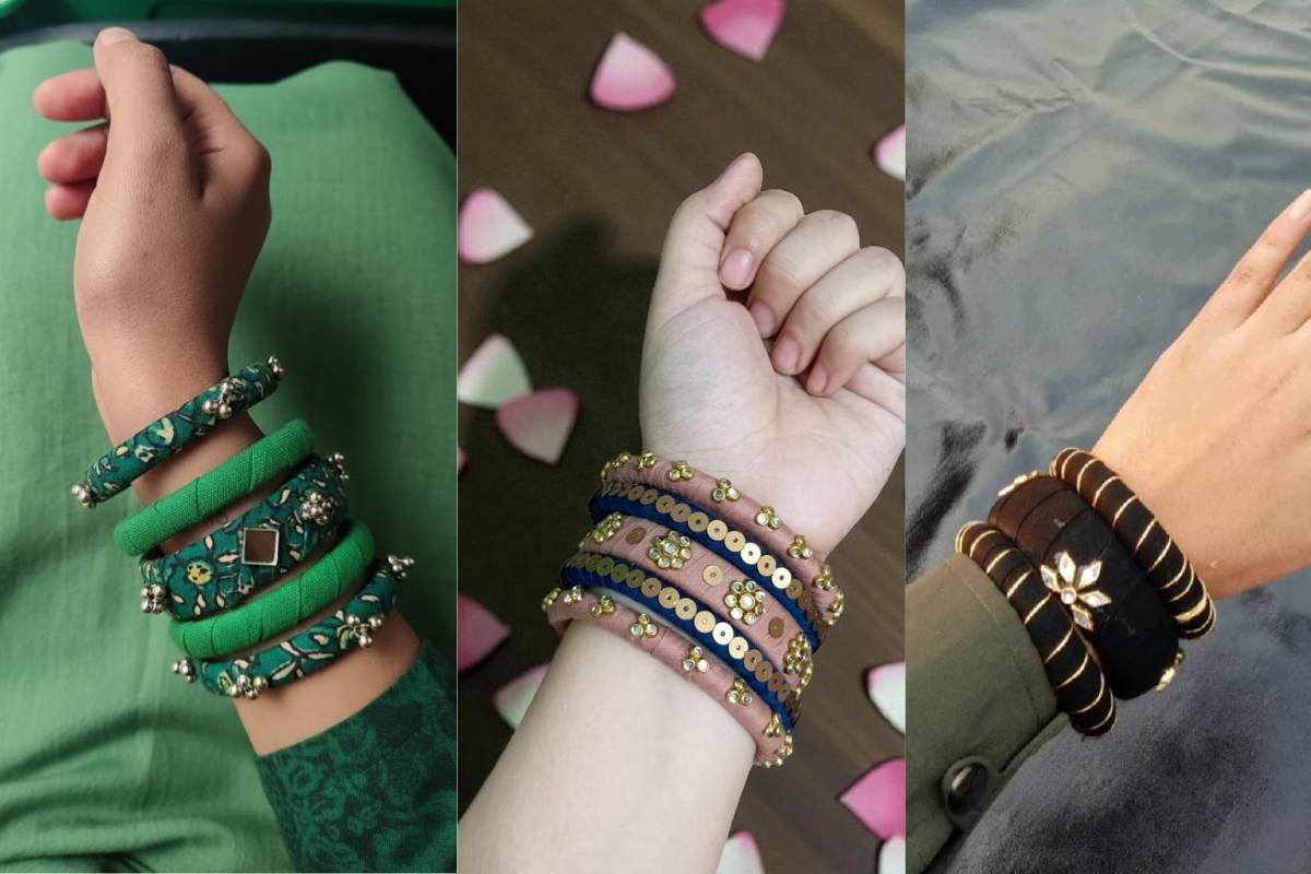 Handmade Bangles Design: देखें हाथों की खूबसूरती बढ़ाने वाले लेटेस्ट हैंडमेड बैंगल्स डिजाइन 1 Silk Thread Bangles Design