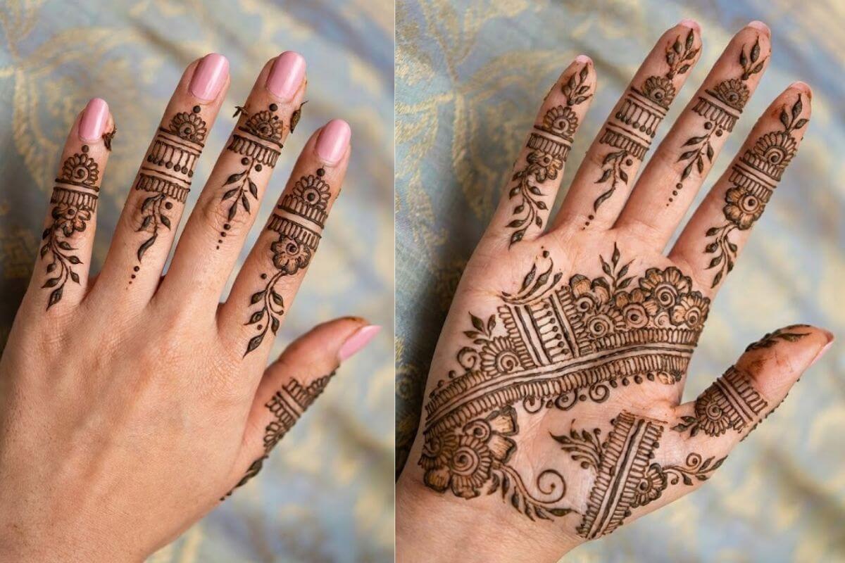 Small Mehndi Design: मिनटों में पाएं खूबसूरत लुक, ट्राई करें कम समय में लगने वाले स्मॉल मेहंदी डिजाइन 1 Finger Mehndi Design