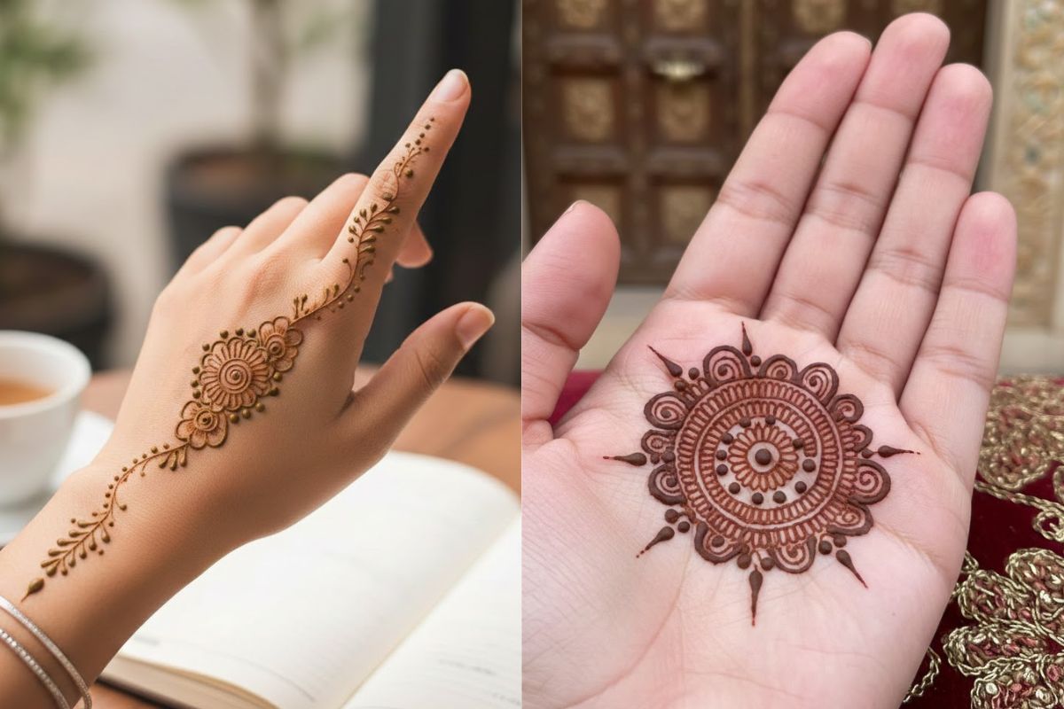 Small Mehndi Design: मिनटों में पाएं खूबसूरत लुक, ट्राई करें कम समय में लगने वाले स्मॉल मेहंदी डिजाइन 4 Small Mehndi Design