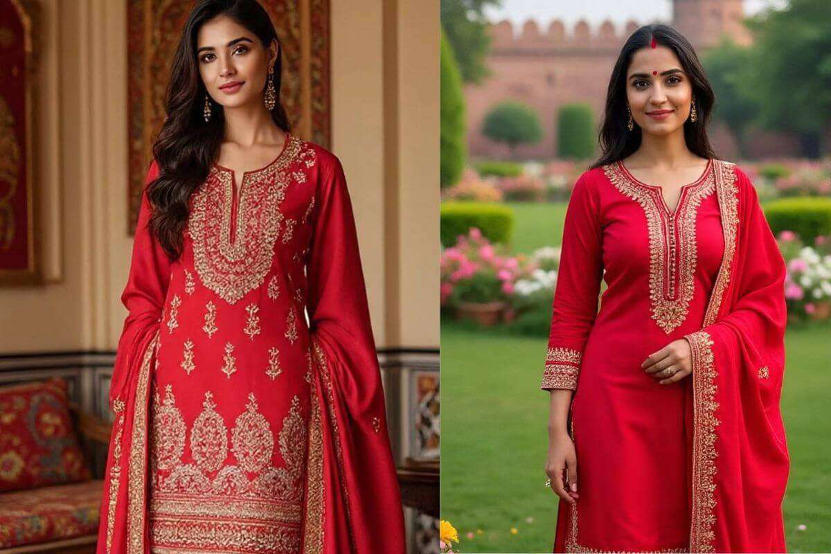 Red Suit Design: देखते ही सबकी निगाहें खींच लेगा, खास मौके पर ट्राई करें ये रेड सूट डिजाइन आइडियाज 5 Red Salwar Suit Design