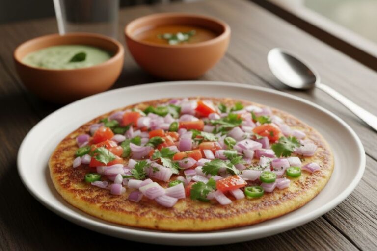 Tomato Onion Uttapam: घर पर मिलेगा रोस्टोरेंट जैसा स्वाद, ऐसे बनाएं टमाटर प्याज उत्तपम