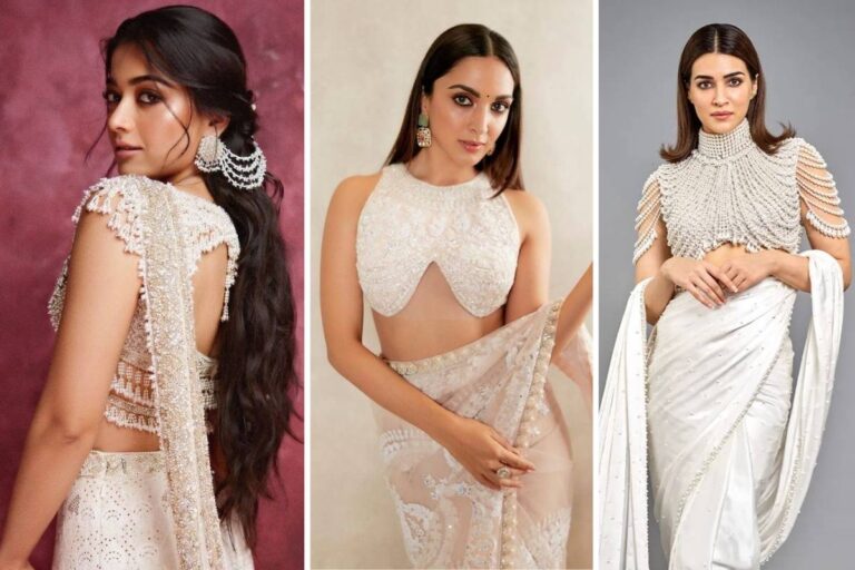 White Pearl Blouse Designs: शादी-पार्टी में पहनें डिजाइनर मोती वाले ब्लाउज – देखें लेटेस्ट डिजाइन