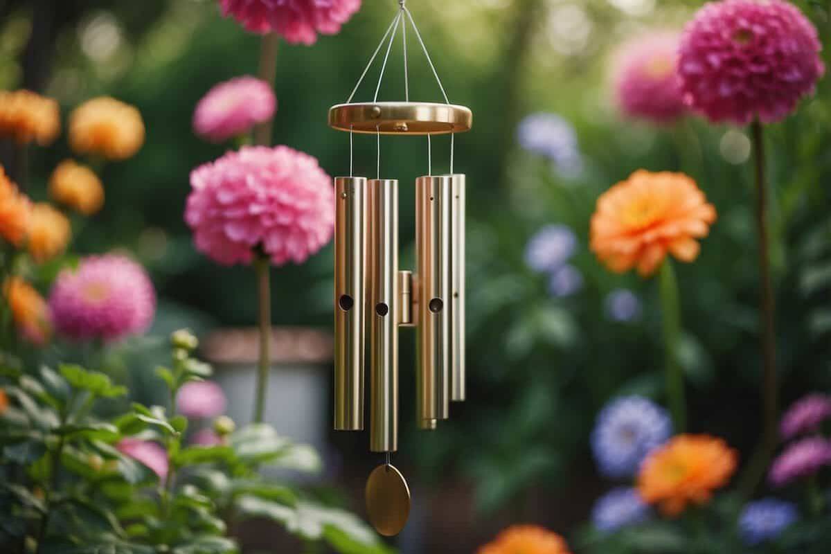 Wind chimes hanging at home entrance as per vastu for positive energy flow