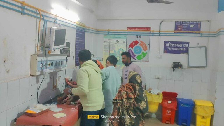 आग से झुलसकर मासूम घायल