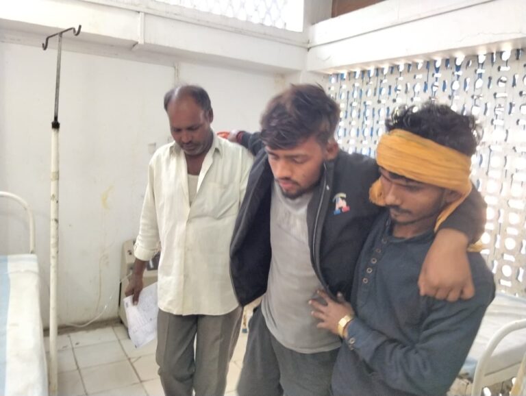 सड़क दुर्घटना में ऑटो सवार युवक जख्मी