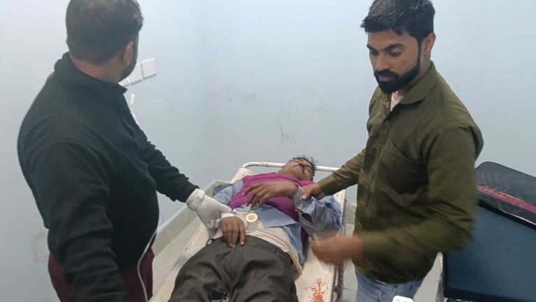 डुमरिया पुल पर दो ट्रकों की जोरदार टक्कर, यूपी का ट्रक चालक गंभीर रूप से घायल