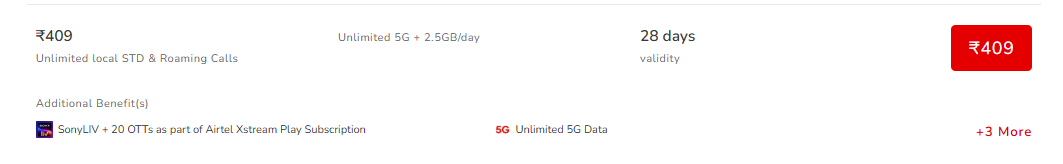 28 दिन वाले Airtel प्लान्स की पूरी लिस्ट, कॉलिंग और डेली डेटा के साथ मिलेंगे Ott बेनिफिट्स 8 Image 165