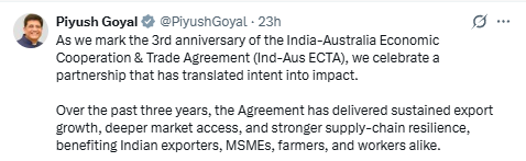 भारत के लिए खुशखबरी, 1 जनवरी 2026 से ऑस्ट्रेलिया में भारतीय उत्पाद ड्यूटी-फ्री 1 Image 325