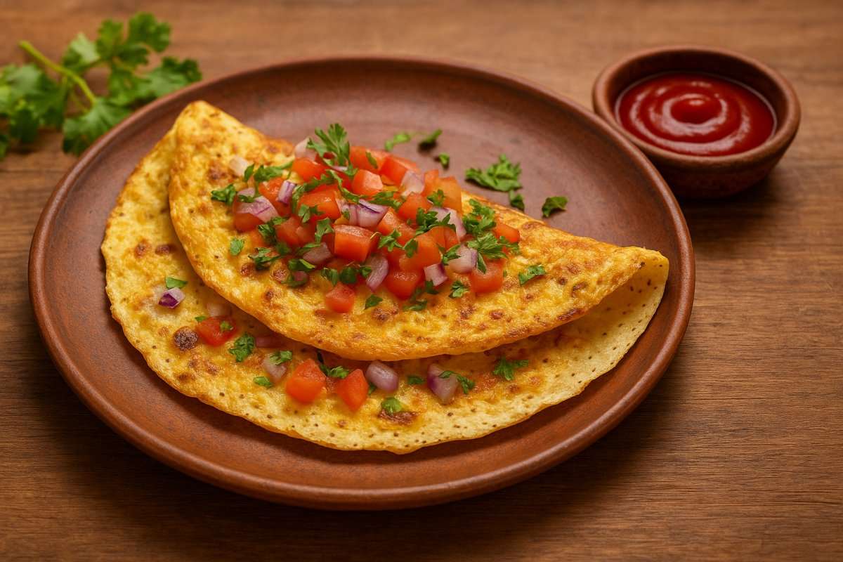 papad omelette recipe