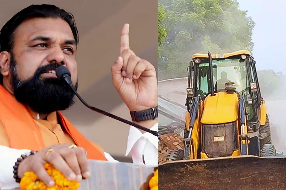 samrat buldozer action| Bulldozer action continues on illegal construction in Nalanda-Patna