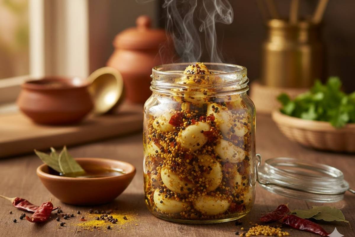 Steamed Garlic Pickle Recipe: खाने पर नहीं लगेगा कच्चापन - ट्राइ करें भाप में पका लहसुन का अचार 1 Easy And Tasty Steamed Garlic Pickle Recipe