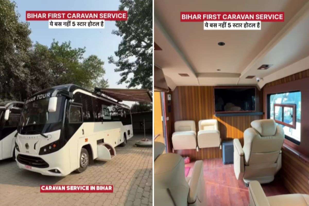 viral video bihar tourism luxurious caravan