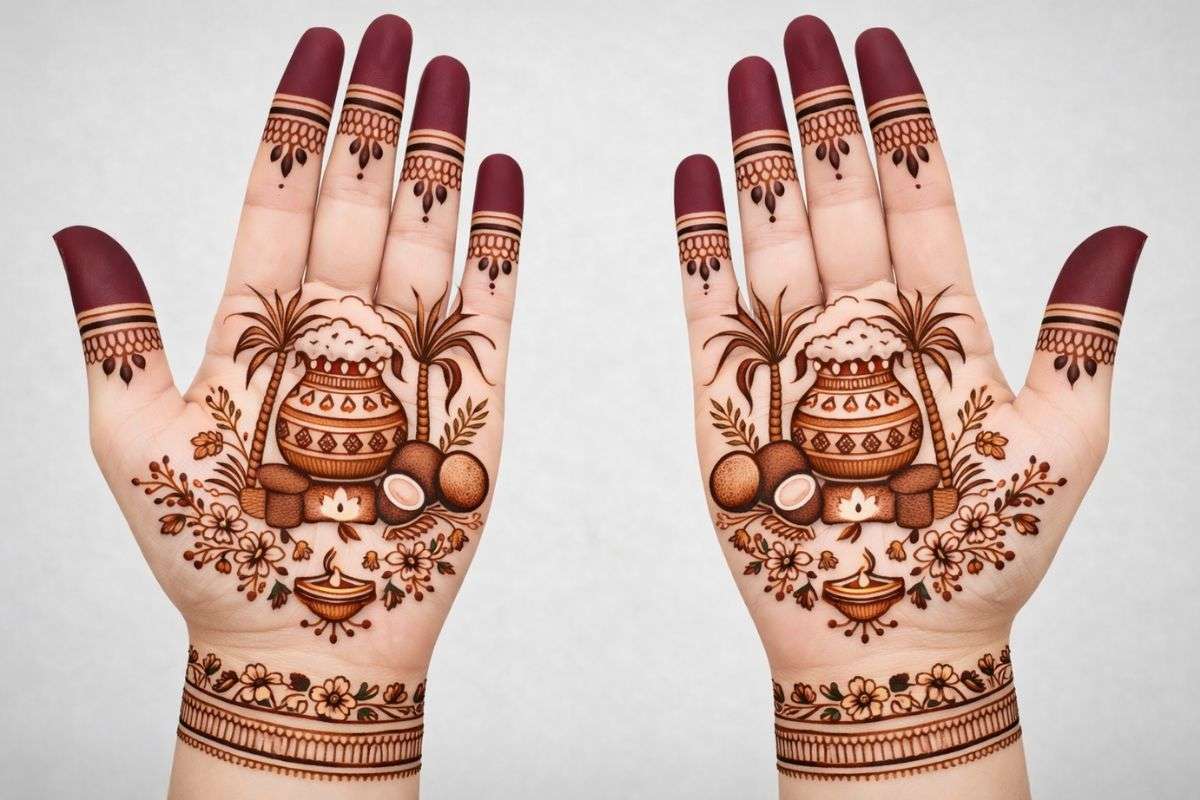 एआई पोंगल मेहंदी डिजाइन 